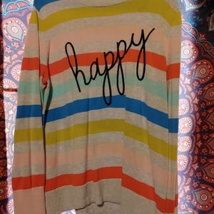 Rainbow "Happy" sweater